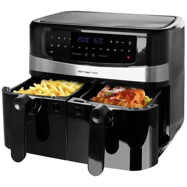 Luftfritös - EMERIO - AF-126672.4 - 2400 W - Svart - Variabel temperatur