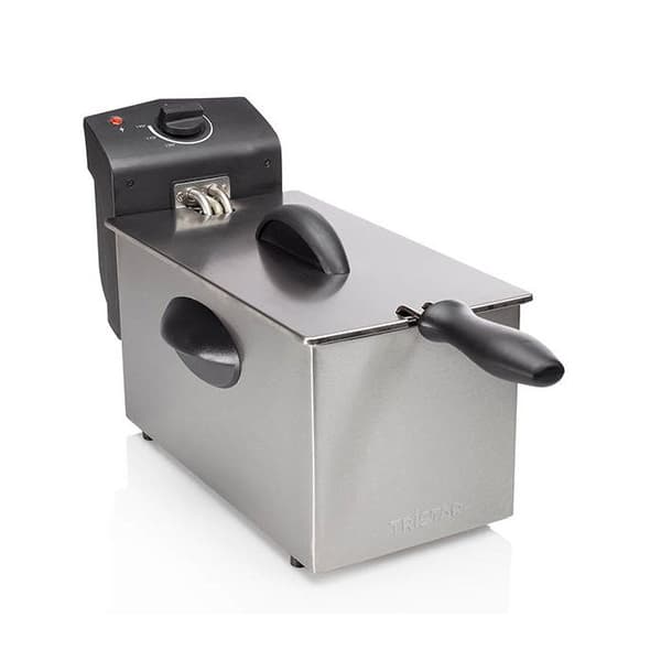 Semiprofessionell elektrisk fritös - TRISTAR - FR-6935 - 3L - Justerbar temperatur - Kall zon Svart, Rostfritt stål