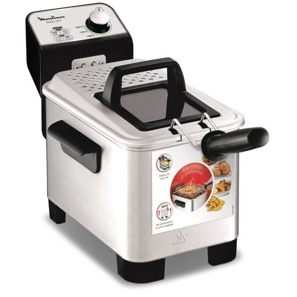 MOULINEX Semi-professionell elektrisk fritös, 3 L, Nedsänkt värmeelement, Kontrollerad temperatur, Droppläge AM338070