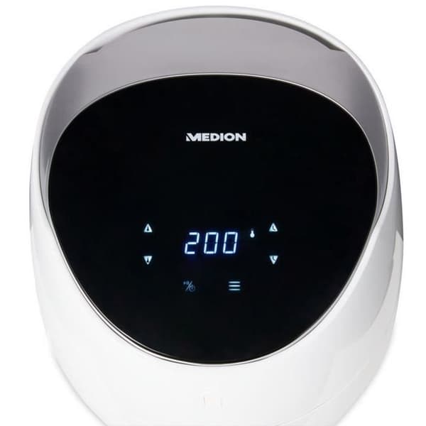 Oliefri varmluftfrituregryde - MEDION - MD 19279 - Digitalt kontrolpanel - 8 programmer - 5L - 2000W