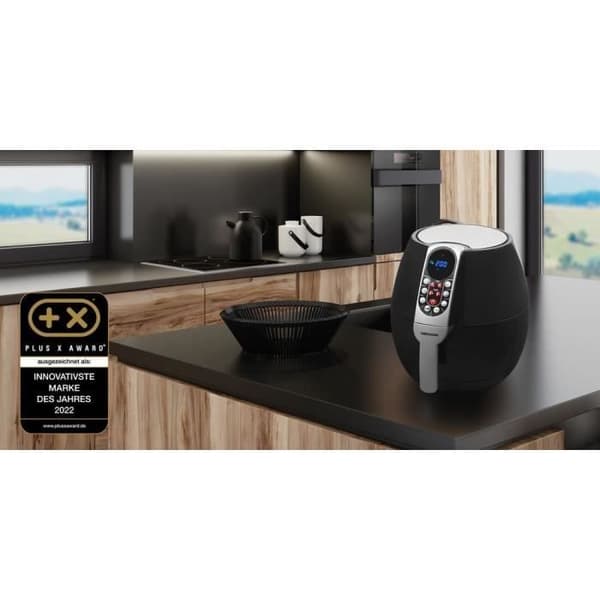 Oljefri varmluftsfritös - MD 17320 - Digital kontrollpanel - 8 program - 8 l - 1500W
