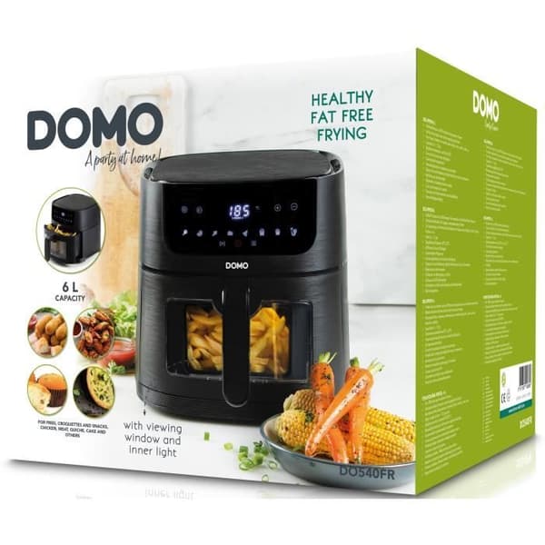 Kuumailmakeitin - DOMO - DO540FR - 6L - Digitaalinen näyttö - 8 ohjelmaa - Deli-Fryer