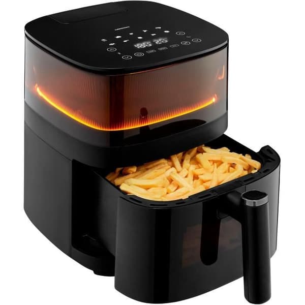 Oljefri varmluftsfritös - MD 11780 - Temperatur upp till 230°C - 10 program - 5 l - 1500 watt Svart