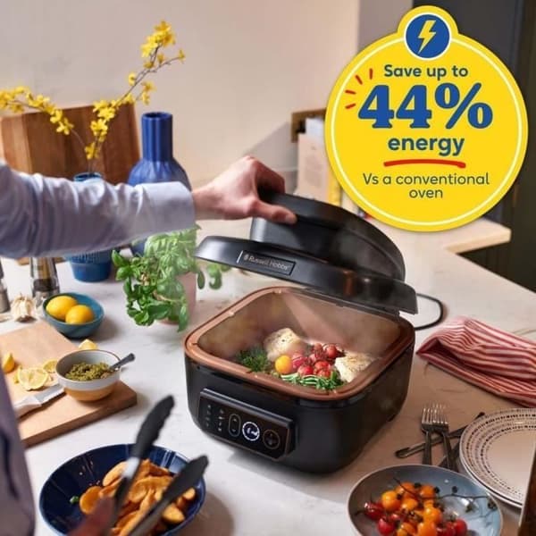 Multigrill Tevreden Air & Grill - Matlagning utan olja - Russell Hobbs 26520-56 - 7 program - Temperaturkontroll -