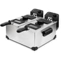 Pikkukuva 2 / 6: HKoeNIG Friteerauskeitin - DFX600 - Tuplasäiliö 2x3L - Itsenäiset termostaatit - Irrotettavat korit - Ruostumatonta terästä - 3600W