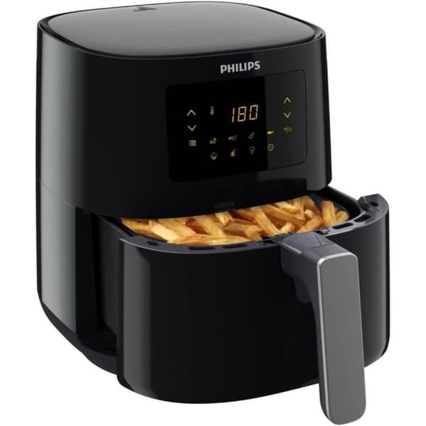 Oljefri fritös - PHILIPS - Airfryer L HD9252/70 Serie 3000 - 4,1 L - 4 personer - 7 förinställningar - Svart Svart, Silver