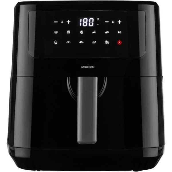 Varmluftfrituregryde - MEDION - 50072999 - 2150 W - Touchskærm - 9 programmer - Sort