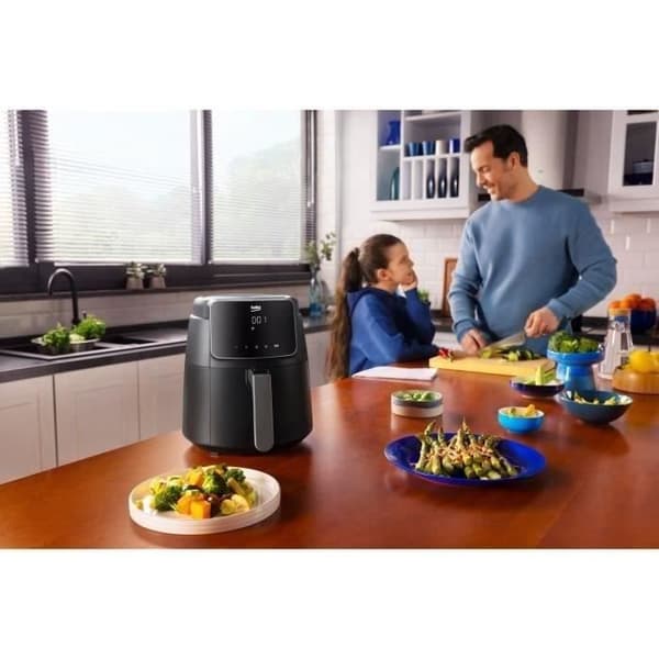 Multifunktionell oljefri fritös - BEKO - FRL2244B - 1500 W - 3,9 L för 0,8 kg pommes frites - 8 program - Pekskärm - Svart