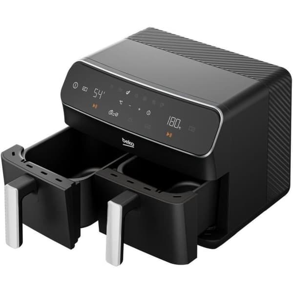 Multifunktions varmluftsfritös - BEKO - FRL5388B - 2400 W - 8,5 L för 2 kg pommes frites - 2 tankar (2 x 4,5 L) - Svart