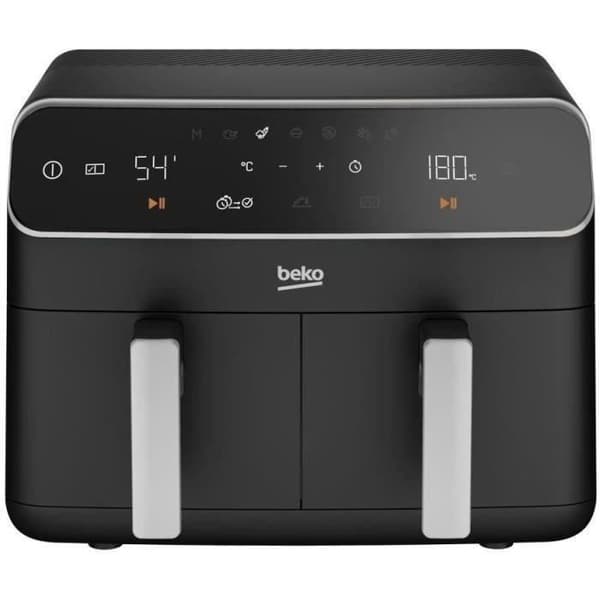 Multifunktions varmluftsfritös - BEKO - FRL5388B - 2400 W - 8,5 L för 2 kg pommes frites - 2 tankar (2 x 4,5 L) - Svart