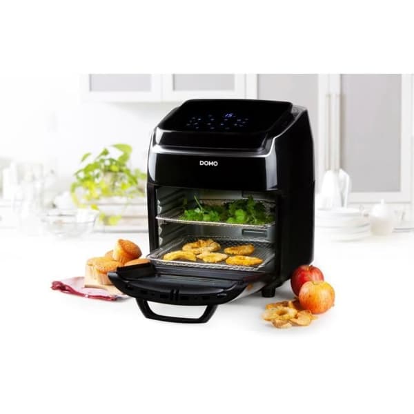DOMO DO534FR - Deli-Fryer Ugn 10L - Multifunktionell fritös: ugn, roterande funktion och torkugn - 8 program