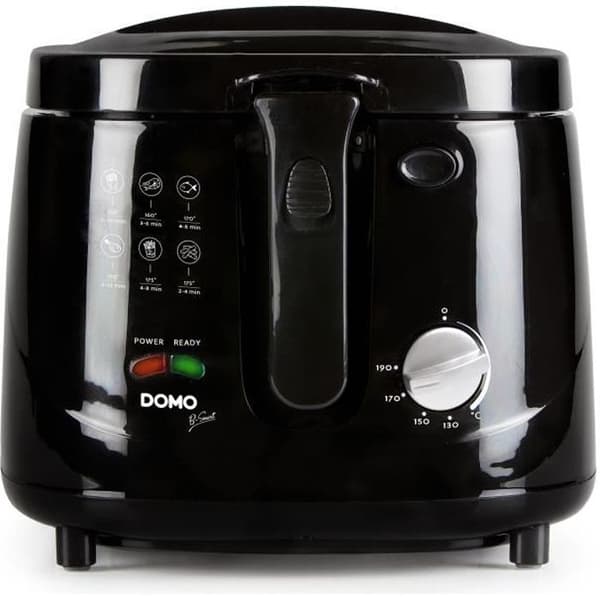 Klassisk elektrisk fritös - DOMO DO461FR - 2,5L - Svart - Justerbar termostat - Cool Touch