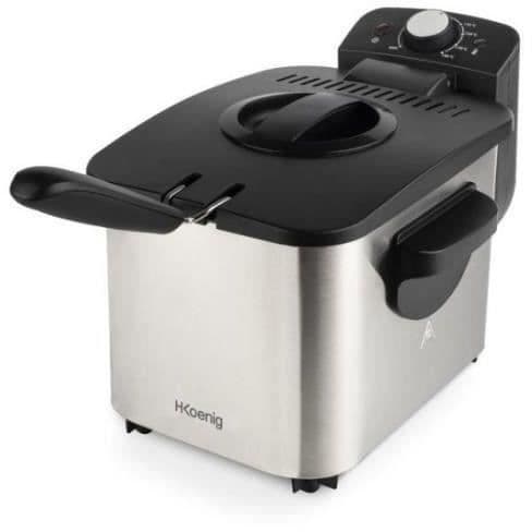 HKoeNIG Frituregryde - DFX500 - Op til 4 personer - 3L kapacitet - 2200W - Aftagelig kurv - 2200W