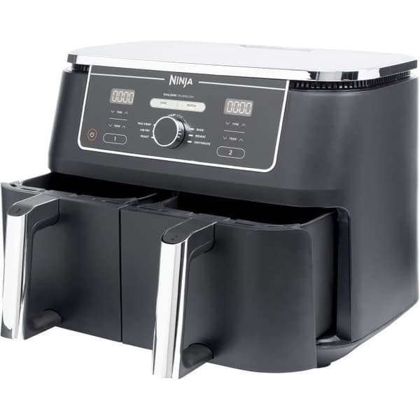 NINJA Oliefri Frituregryde - Foodi Max Dual Zone AF400EU - 9,5L Kapacitet - 6 Madlavningsprogrammer - 2470W