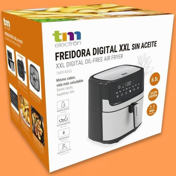 Touch Fryer, Tm Electron Air Fryer, XXL Kapacitet 6,5 liter, 8 program, 1700W