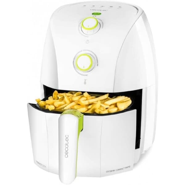 Cecotec Dietary Oil-Freyer Cecofry Compact Rapid White. Tillaga utan olja, upp till 200 C, 30 min timer, 1,5 L (400