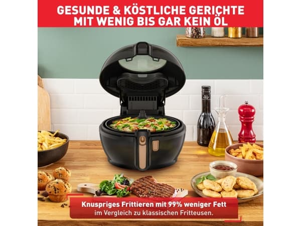 Tefal ActiFry &amp; Grill Genius varmluftfryser svart