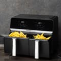 Pikkukuva 5 / 6: Nexxt Kaksinkertainen Airfryer – Kuumailmakuivain – 5,5 + 3,5 litraa – Kosketusnäyttö – Musta