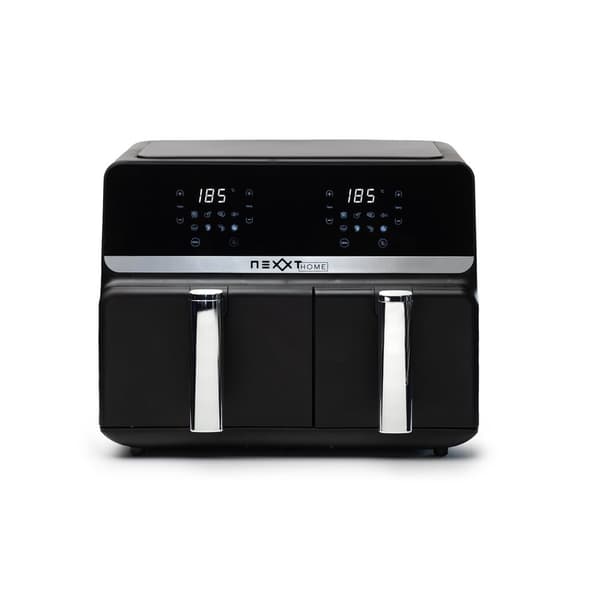 Nexxt Kaksinkertainen Airfryer – Kuumailmakuivain – 5,5 + 3,5 litraa – Kosketusnäyttö – Musta