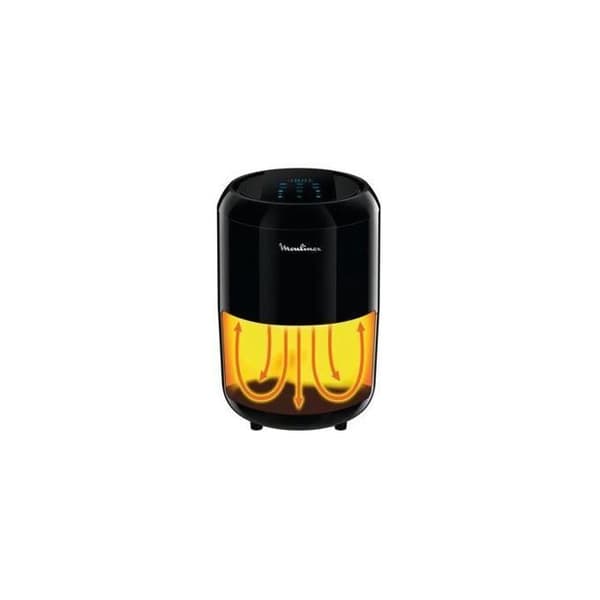 Moulinex EZ3018 Easy Fry Compact Precision - Elektrisk fritös, för 2 personer, 6 förinställda lägen, pekskärm, 1030 W, kapacitet