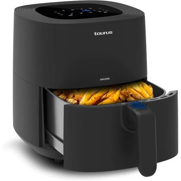 Taurus Amazing AF1701D - Luftrfritörare, utan olja, 5.5L, 800g potatis, 8 program, pekskärm, timer, upp till 200