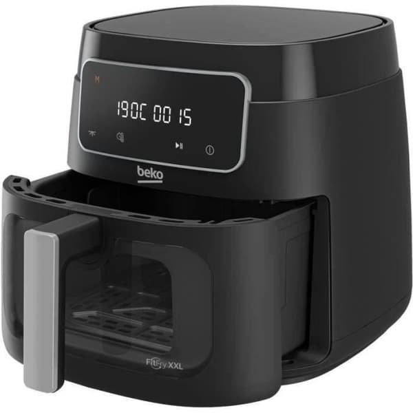 Multifunktion varmluftsfritös - BEKO - FRL3374B - 1900 W - 7,6 L för 2 kg pommes frites - LCD-pekskärm - Svart