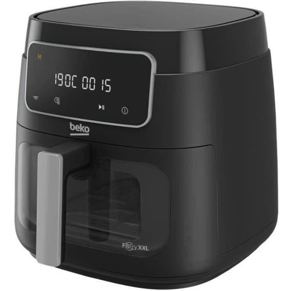 Multifunktion varmluftsfritös - BEKO - FRL3374B - 1900 W - 7,6 L för 2 kg pommes frites - LCD-pekskärm - Svart