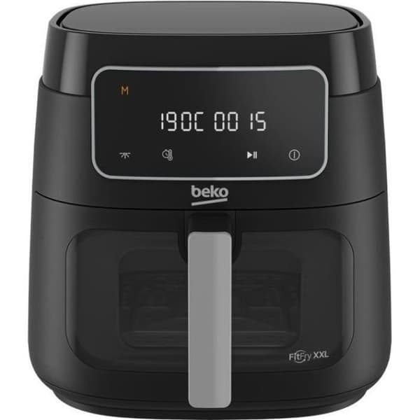 Multifunktion varmluftsfritös - BEKO - FRL3374B - 1900 W - 7,6 L för 2 kg pommes frites - LCD-pekskärm - Svart