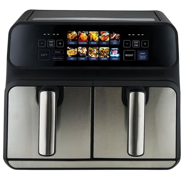 ProfiCook PC-FR 1287 H Double 8 L Fritstående 2200 W Varmluftfrituregryde Sort, Rustfrit stål