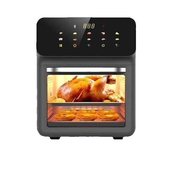 Elektrisk Frituregryde, 10L Kapacitet, Berøringskontrol,sort, 220V