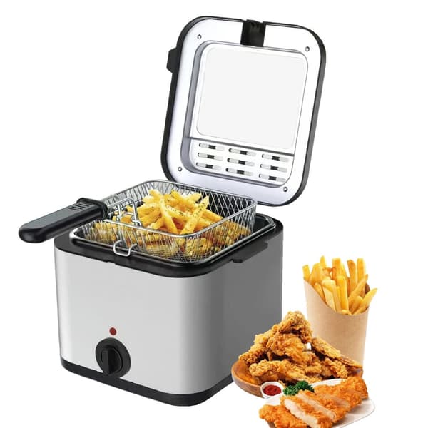 Elektrisk Fritös, 2500W Effekt, Justerbar Termostatkontroll,B Set -- 2.5L