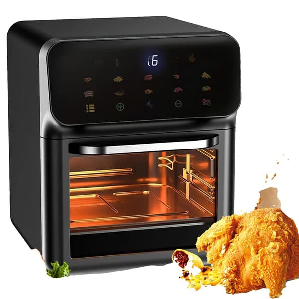 Elektrisk Air Fryer, 10L Kapacitet, Berøringskontrol,10L