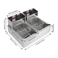 Pikkukuva 2 / 2: Kaupallinen uppopaistaja, kaksoisastia 6L kapasiteetti, 5.0kW teho,MONI