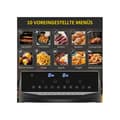 Miniatyrbild 5 av 6: HOMCOM 8L Dubbelkammarfritös med 10 program, 2400 Watt luftfritös, svart