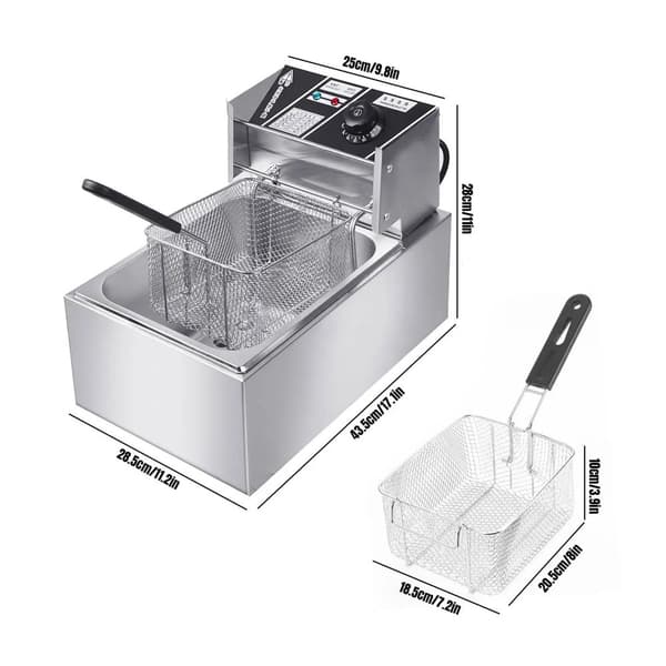 Elektrisk Frituregryde, 2500W Effekt, 6L Kapacitet,2500W, EU