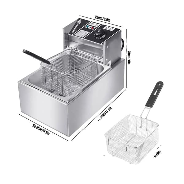 Elektrisk Frituregryde, 2500W Effekt, 6L Kapacitet,2500W, EU