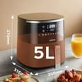 Miniatyrbild 5 av 6: Fritös utan olja CIARRA 5L 8 program 1500W 200°C Airfryer LED-skärm CDAF1AB