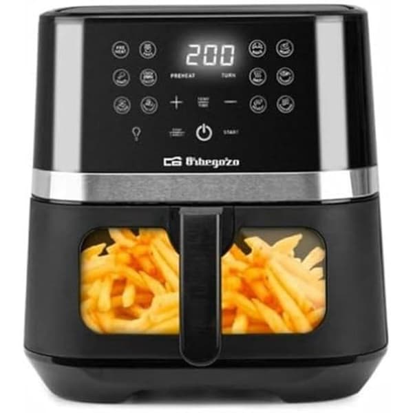 Fritös - ORBEGOZO - Fdr68 - 6,5 L - Svart - 1800 W - Variabel temperatur
