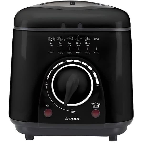 Elektrisk Fritös - Ej angiven - 1L - 950W - Justerbar temperatur upp till 190°C - Svart