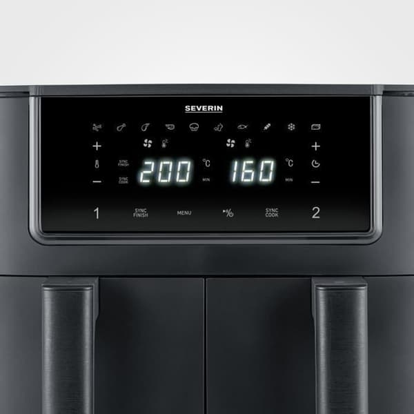 Luftfritös - SEVERIN - Airfryer FR2463 - Kapacitet 8 L - Dubbelkammare - 10 program - 2600 W