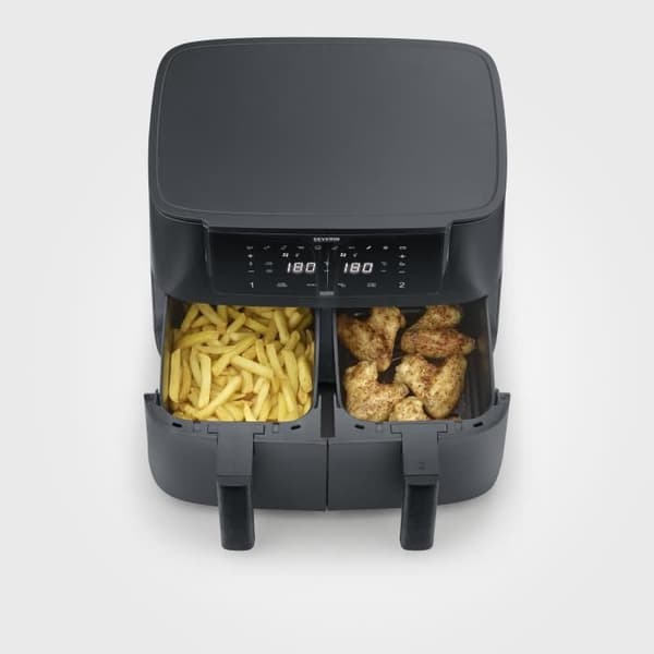 Luftfritös - SEVERIN - Airfryer FR2463 - Kapacitet 8 L - Dubbelkammare - 10 program - 2600 W