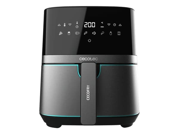 Cecotec Cecofry Full InoxBlack 5500 Pro, Varmluftsfrityr, 5,5 l, 0,6 kg, 80 °C, 200 °C, 60 min
