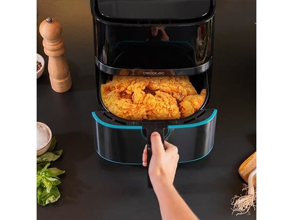 Cecotec Cecofry Full InoxBlack 5500 Pro, Varmluftsfrityr, 5,5 l, 0,6 kg, 80 °C, 200 °C, 60 min