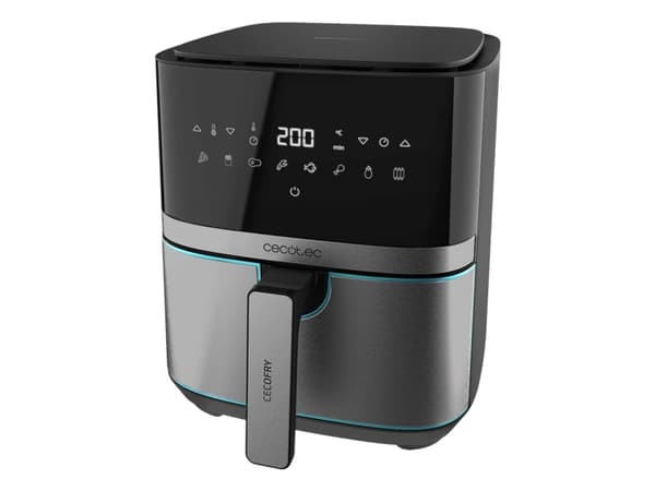 Cecotec Cecofry Full InoxBlack 5500 Pro, Varmluftsfrityr, 5,5 l, 0,6 kg, 80 °C, 200 °C, 60 min