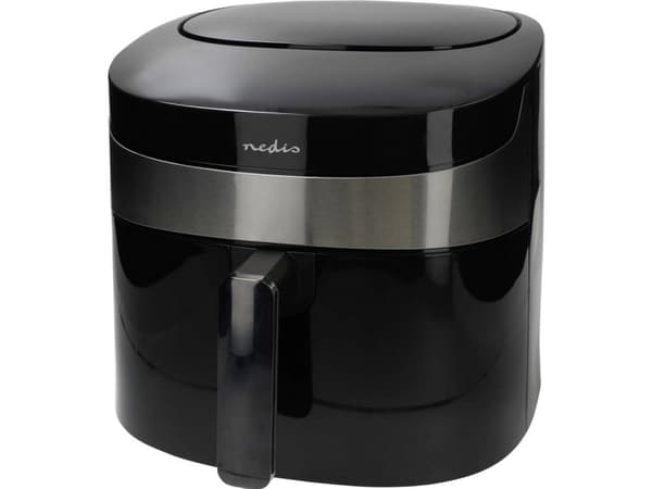 Nedis KAAF180BKW Varmlufts/-frituregryde 7.2 l 1800 W Indikatorlys, App, der kan styres, BPA-fri, Beskyttelse mod overophedning, Timerfunktion Sort