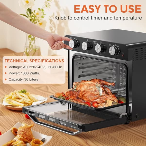 Air Fryer Ovn, 36L Kapacitet, 10 Madlavningsfunktioner