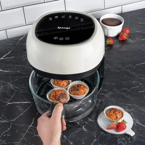 Varmluftsfrituregryde Sponge 703674402063 Hvid Sort 1000 W