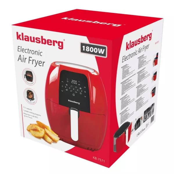Fedtfri frituregryde 1800w 7,7l Klausberg Kb-7571 Lumarko!