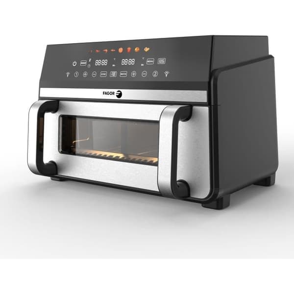 FAGOR Oljefri Fritös - Airfryer FG10AF - Kapacitet 11L - Dubbla 5,5L Tankar - Avtagbar Avdelare - 2200W