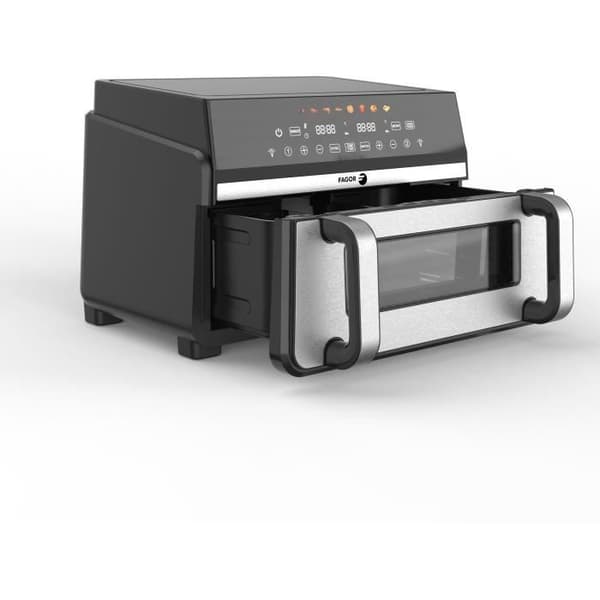 FAGOR Oljefri Fritös - Airfryer FG10AF - Kapacitet 11L - Dubbla 5,5L Tankar - Avtagbar Avdelare - 2200W